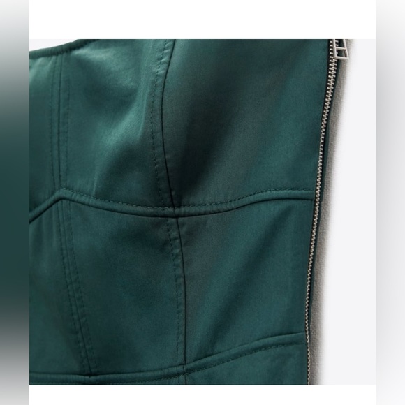 ZARA NWT TOPSTITCHED DRESS - Picture 4 of 8